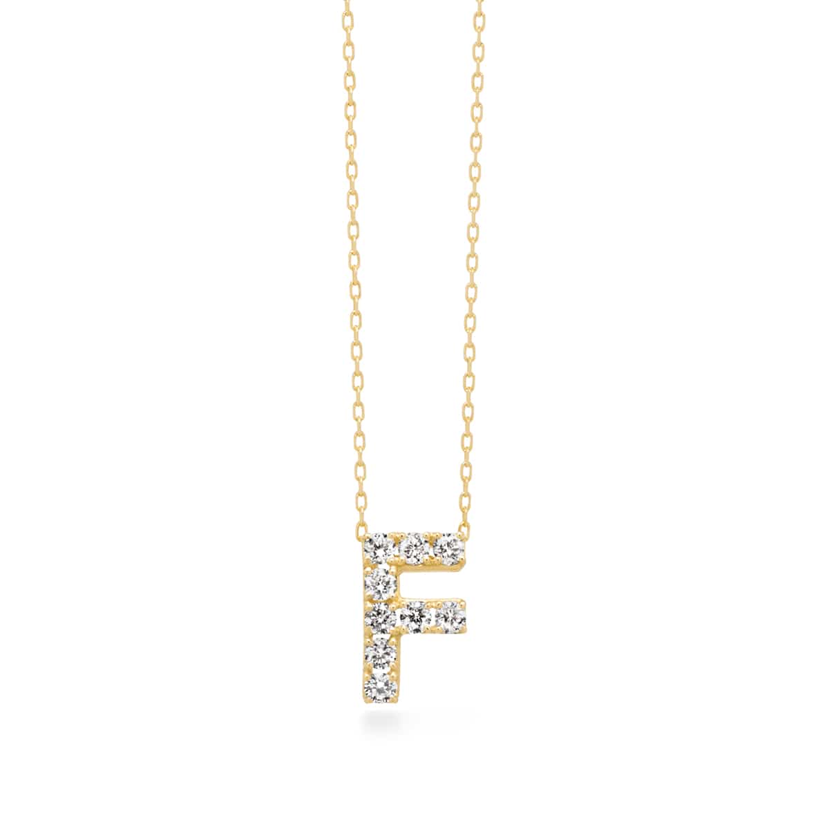 première étoile initial necklace F