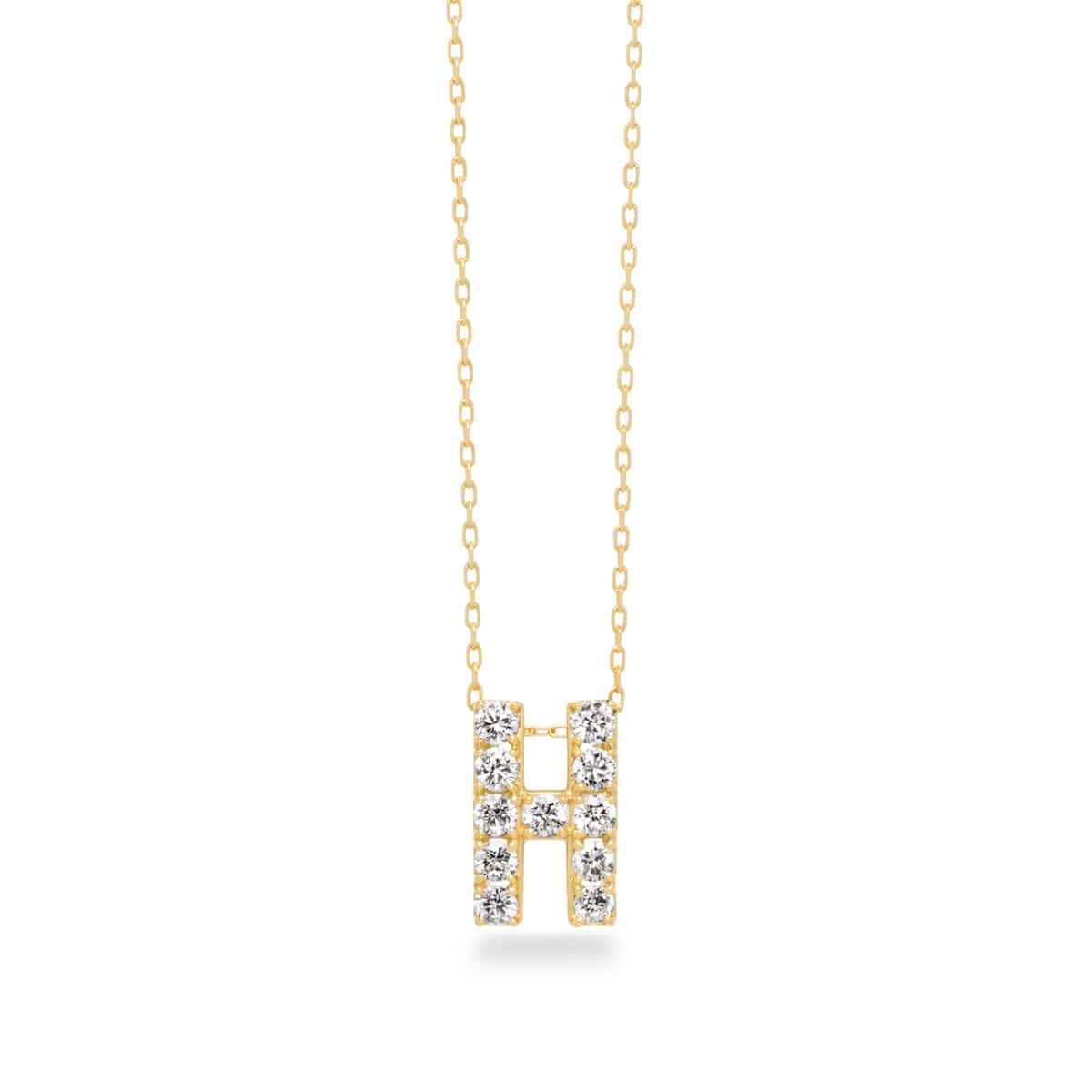 première étoile initial necklace H