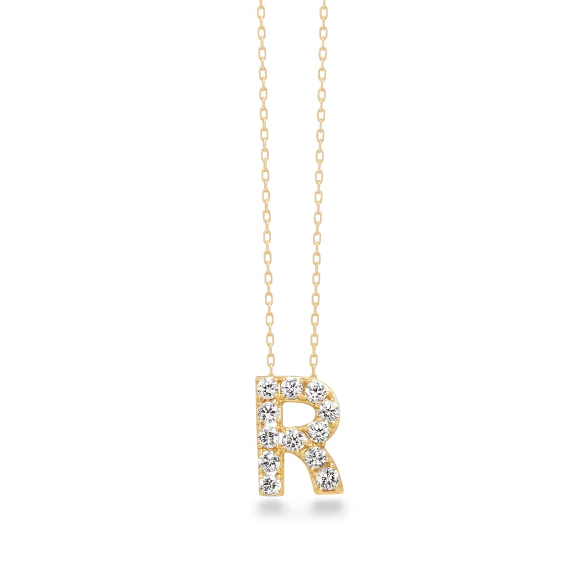 première étoile initial necklace R