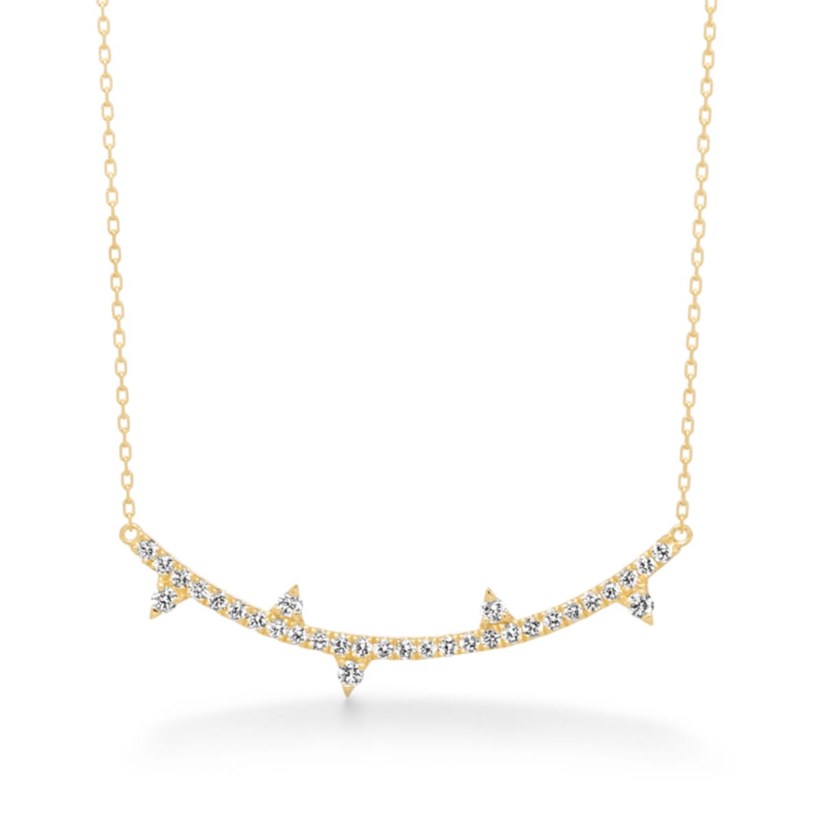 épines U necklace (diamonds pavé)