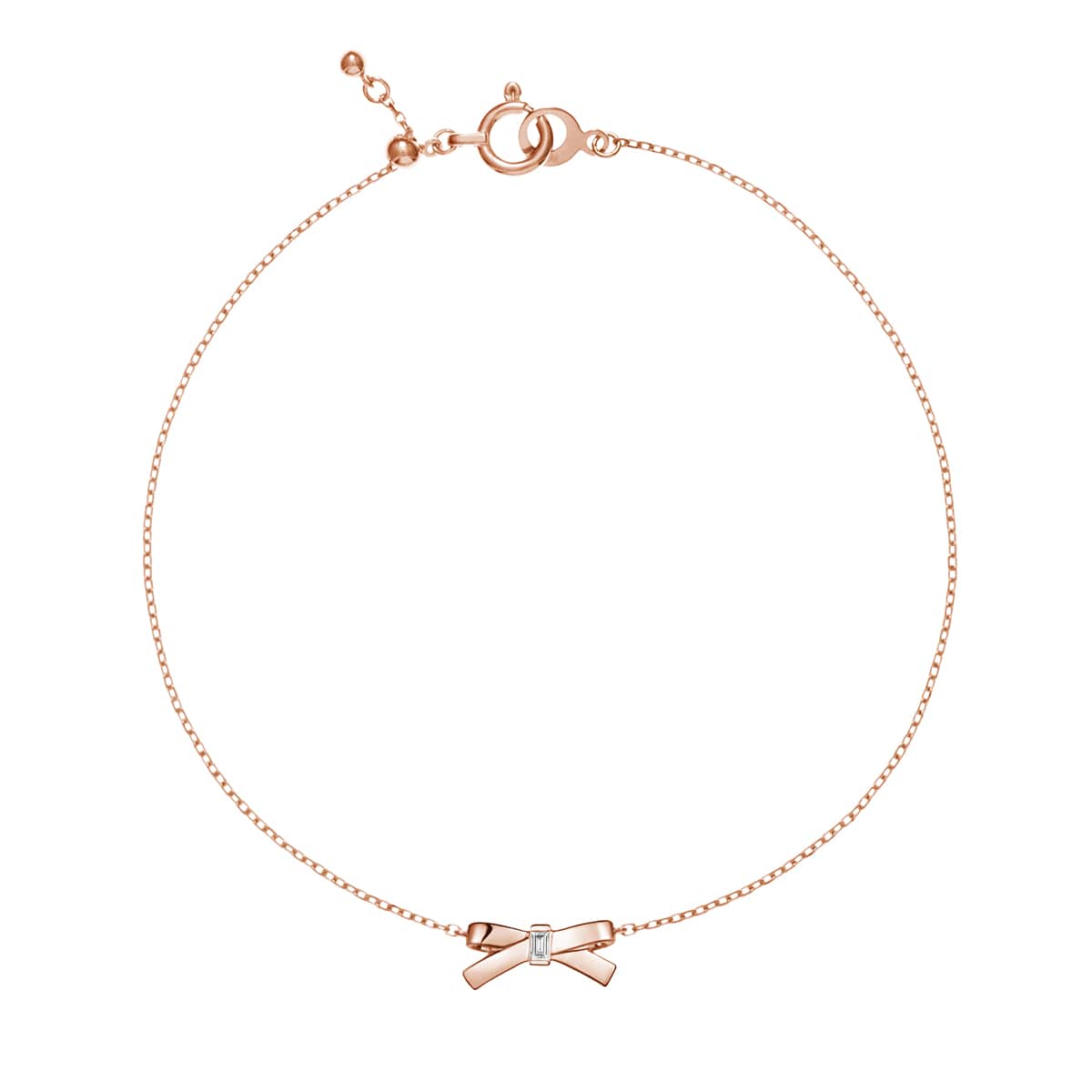 petit ruban rose bracelet