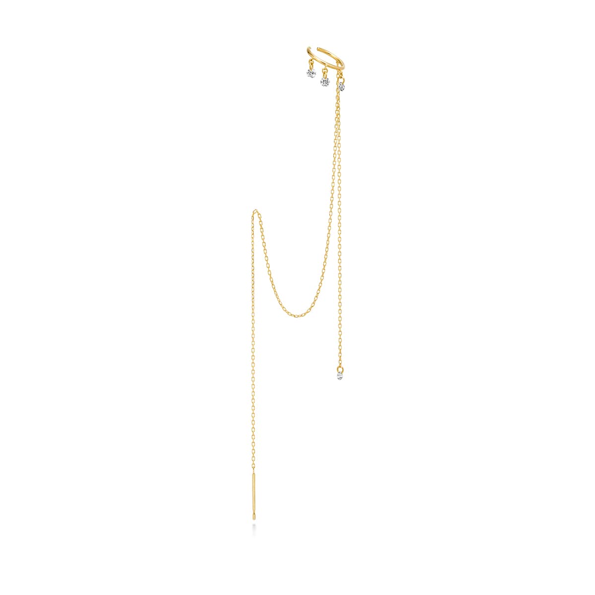 bindu chain diamond earring