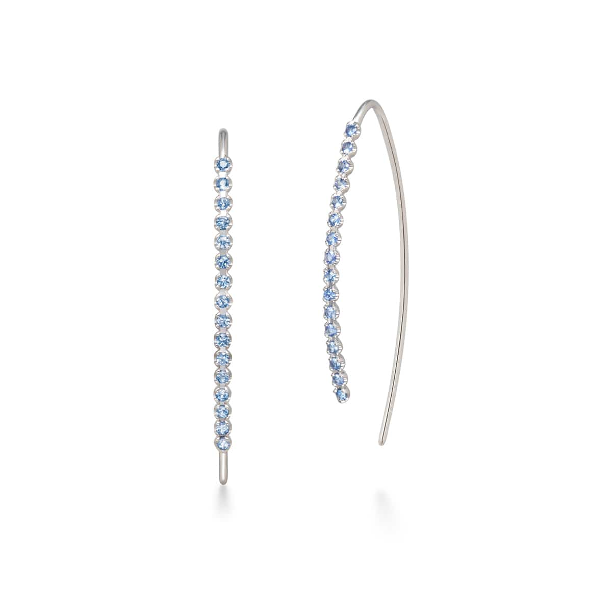 believe leaf earrings (blue sapphire)