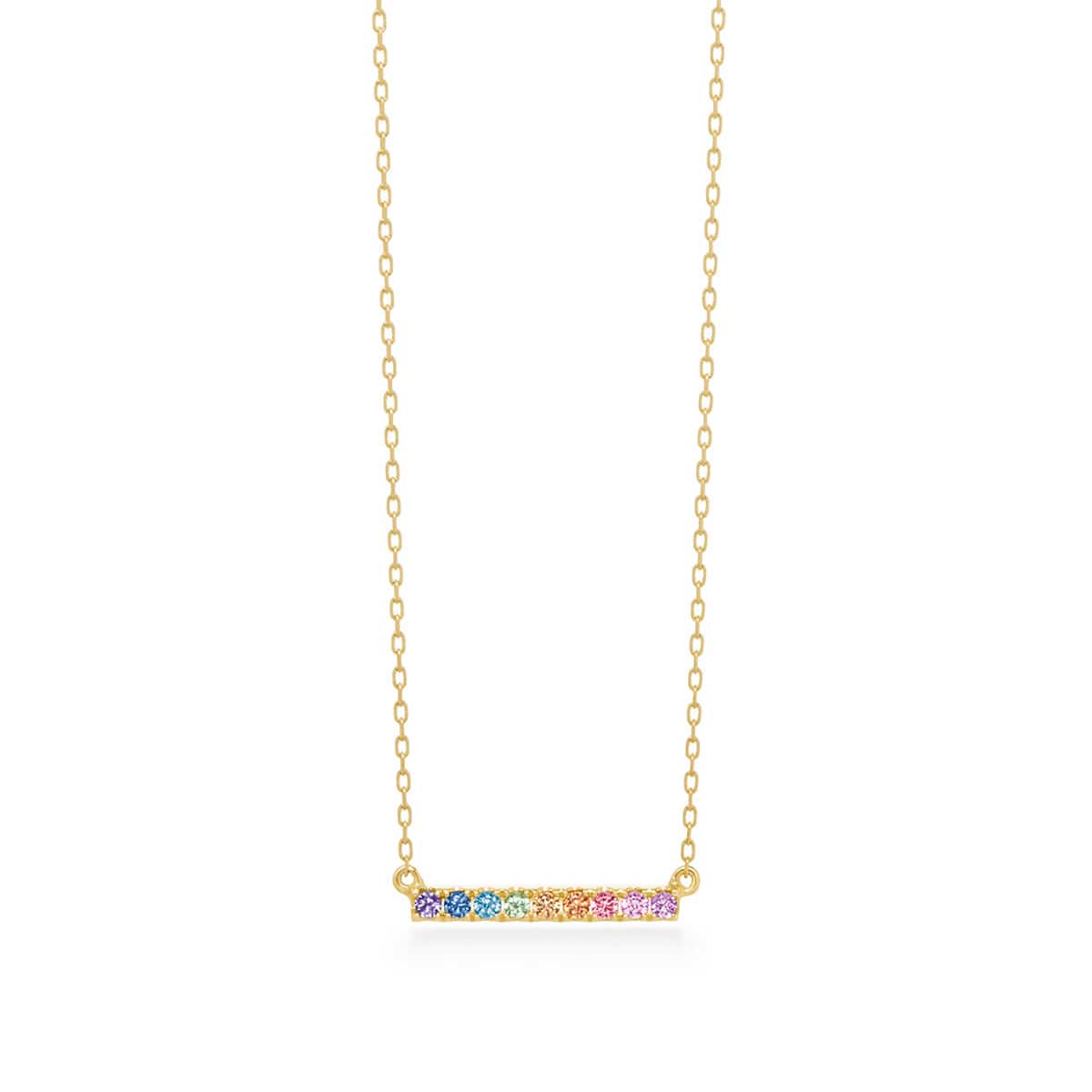 tina short necklace (rainbow)