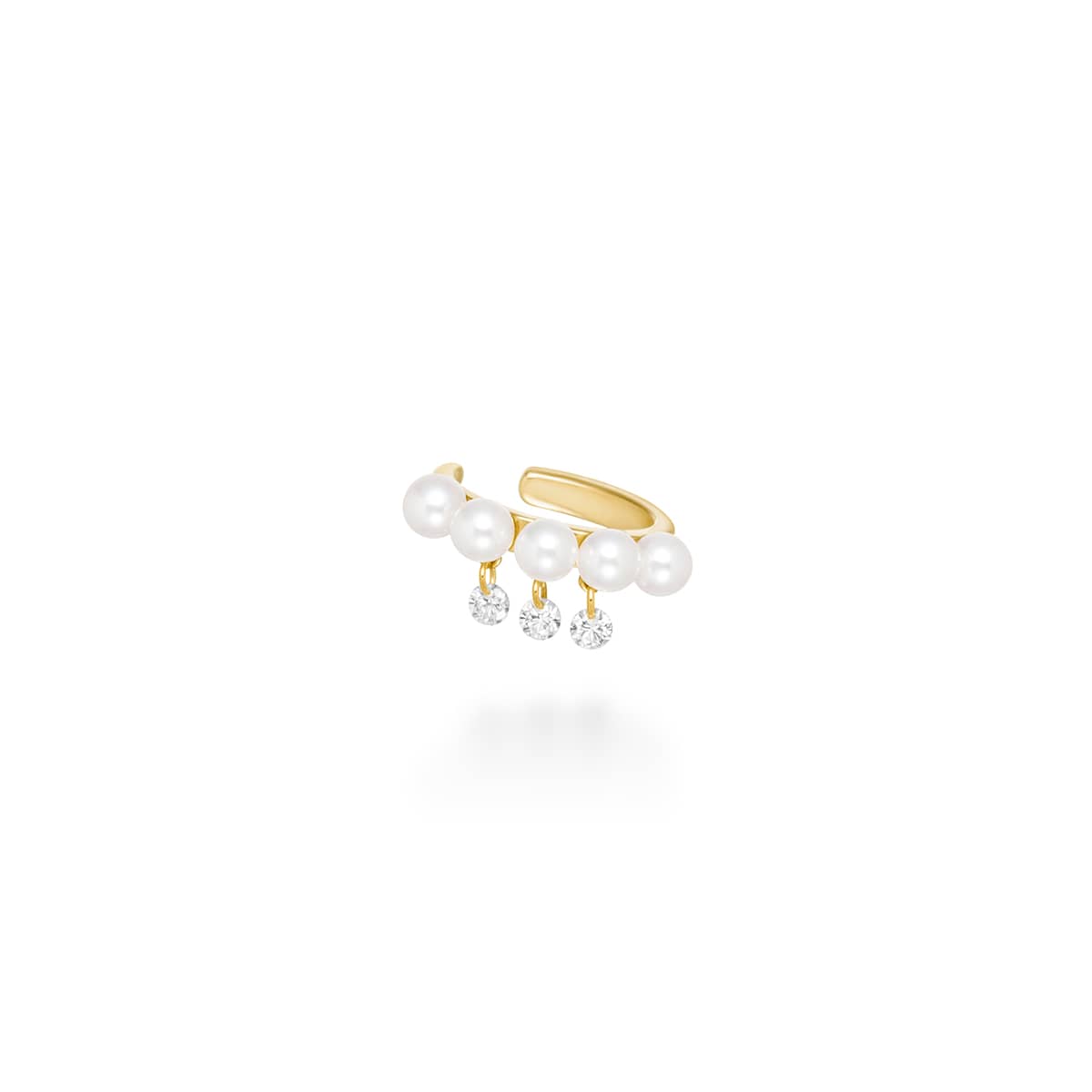 bindu mirror pearl ear cuff