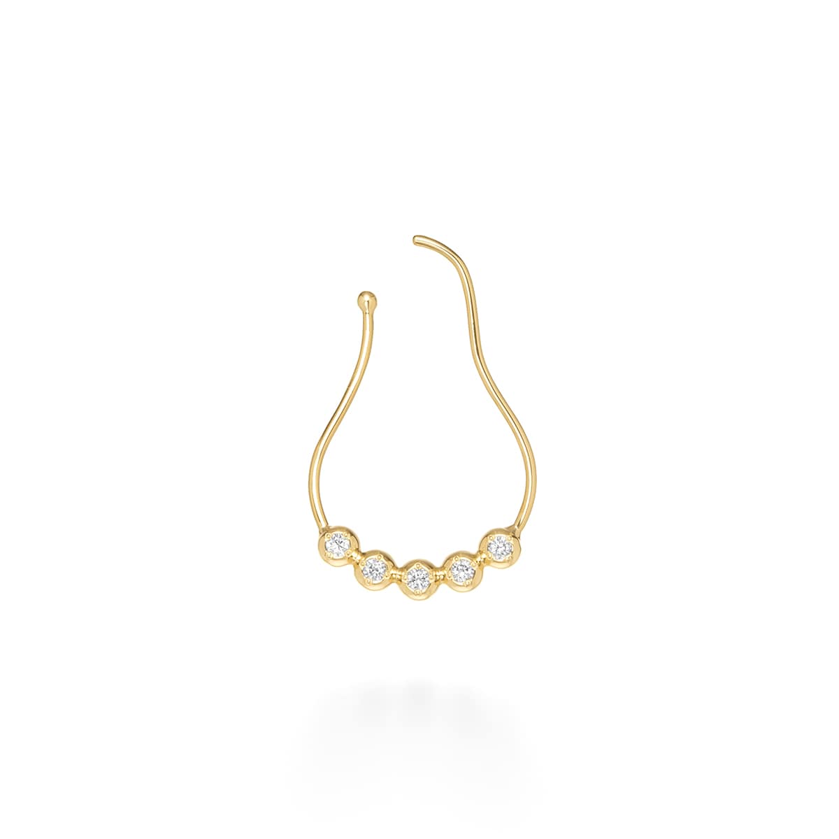 filament diamond earring