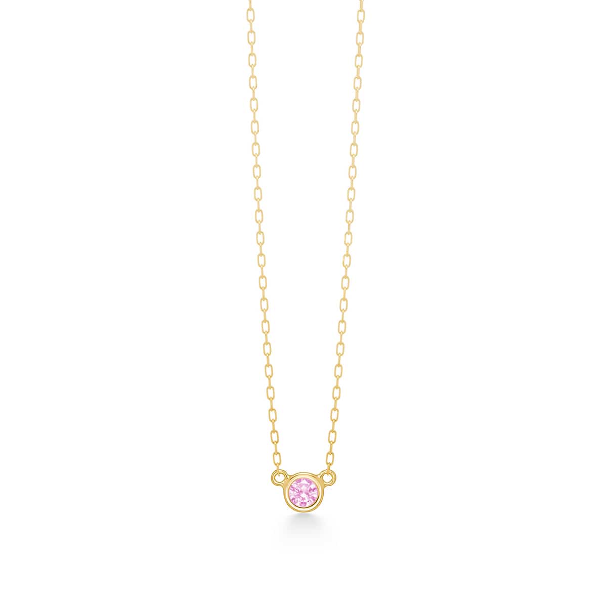 nudity color necklace (pink sapphire)