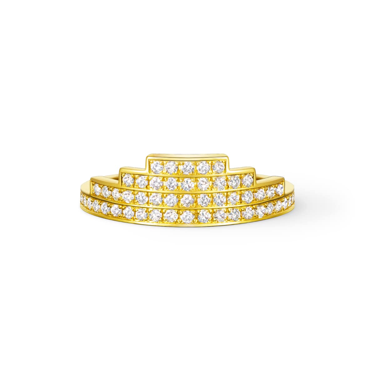 chandelier layered diamond ring