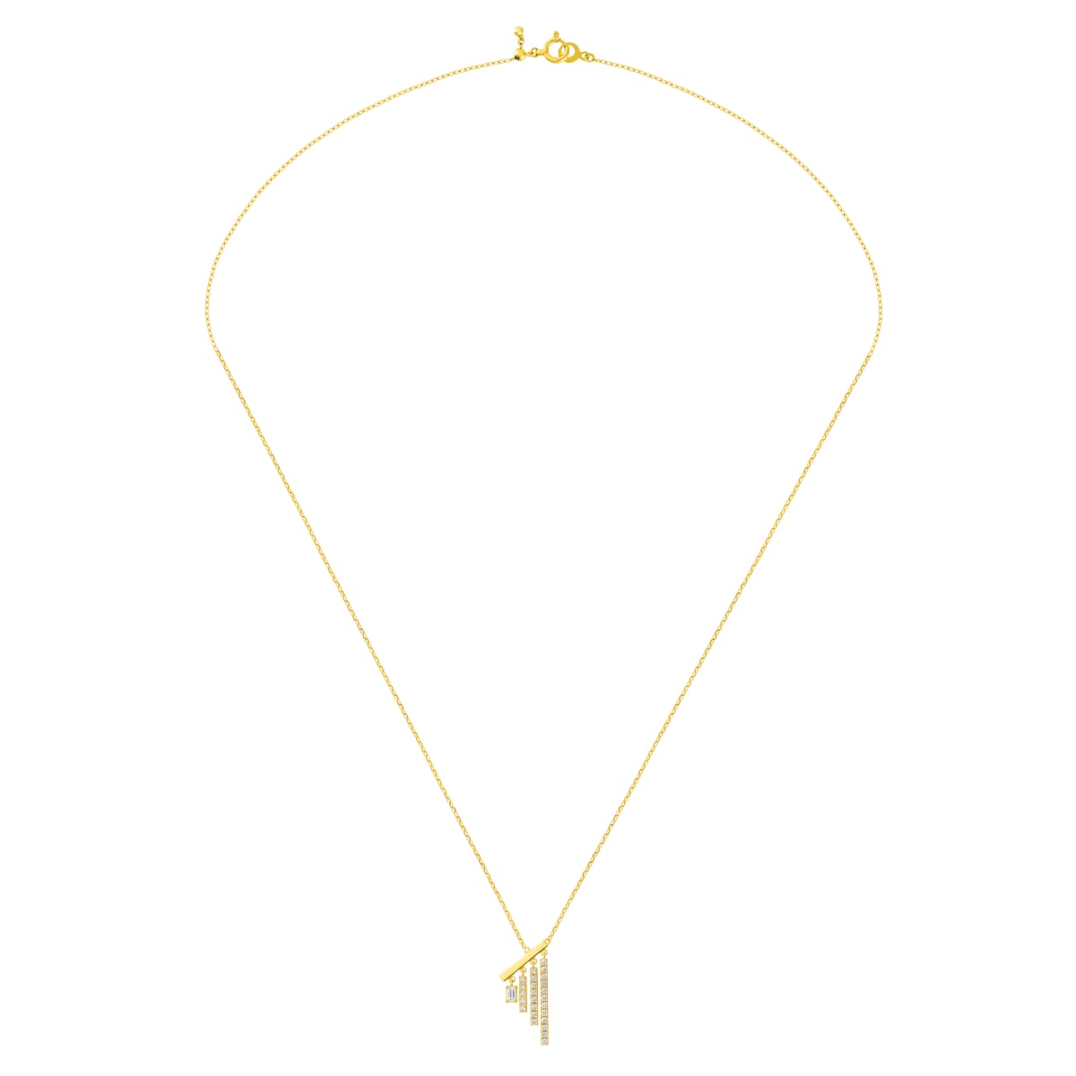 chandelier baguette necklace