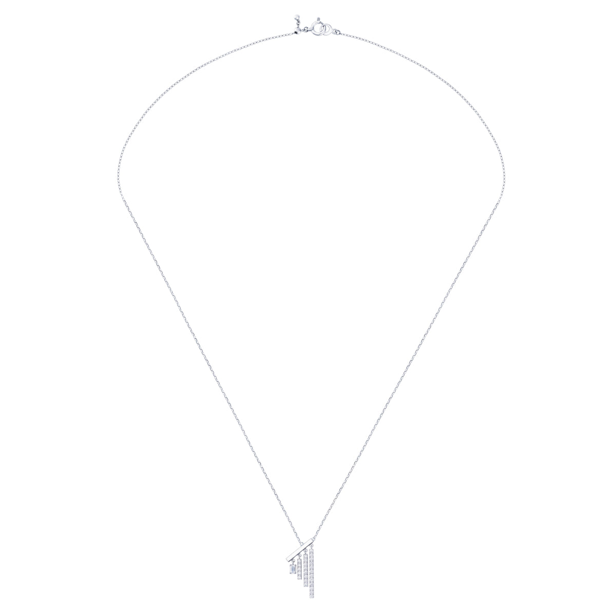 chandelier baguette necklace