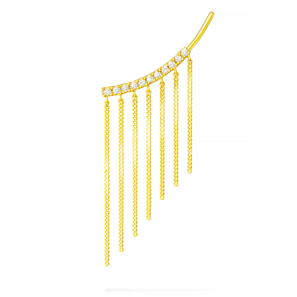 chandelier chain fringe earring