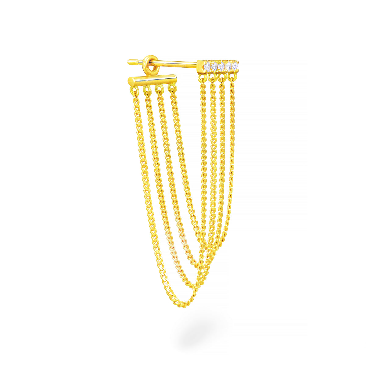 chandelier chain loop earring