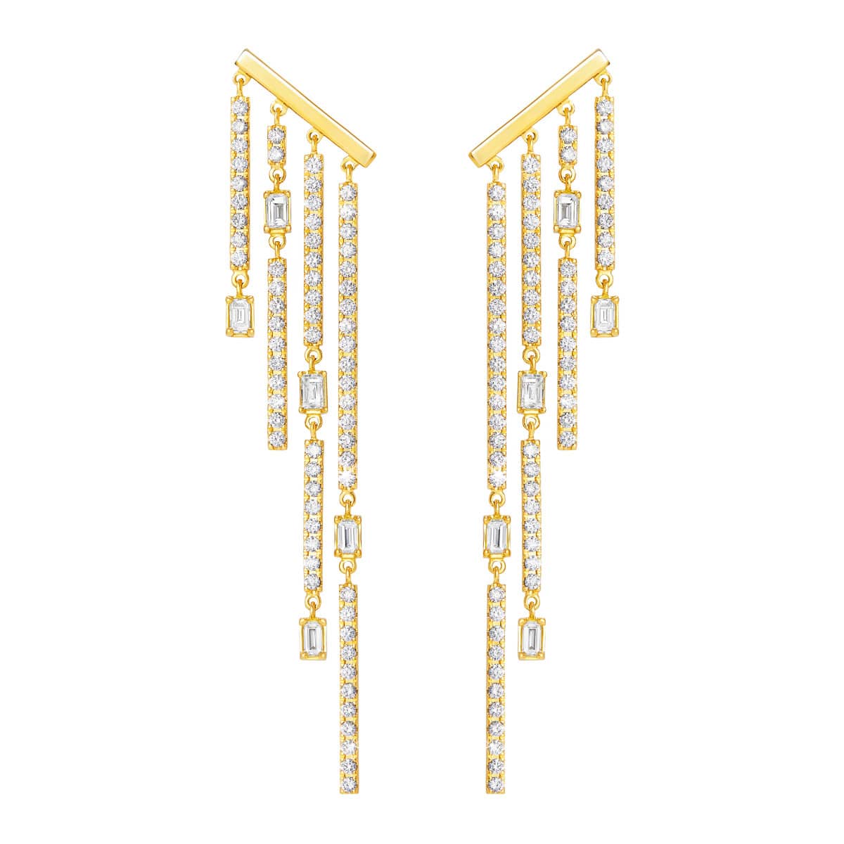 chandelier baguette grand earrings
