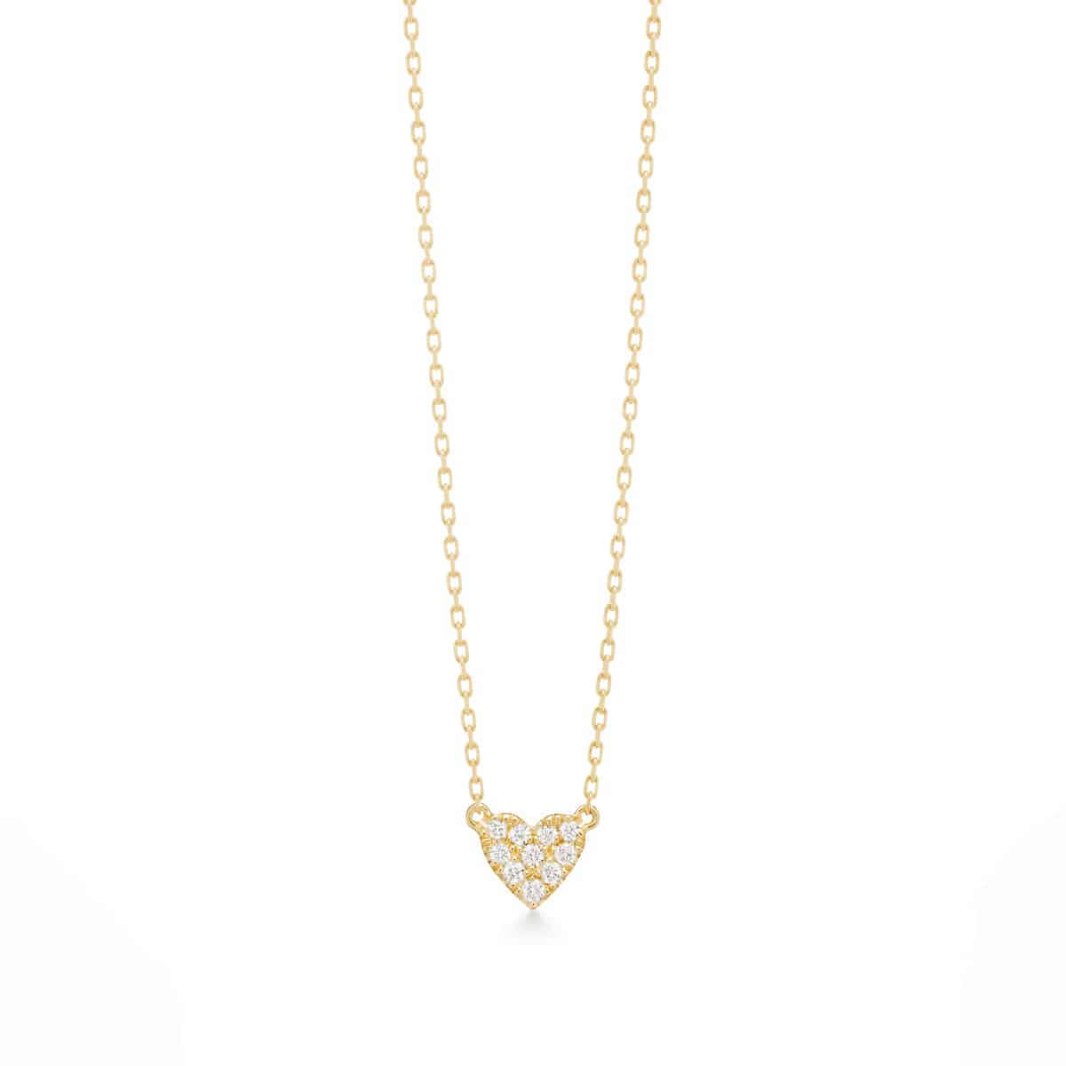 heart pavé necklace