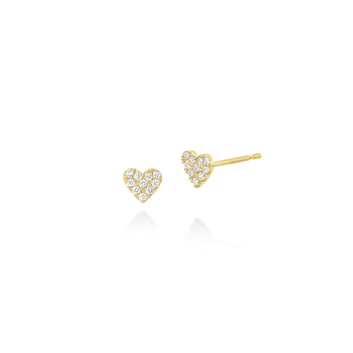 heart pavé earrings