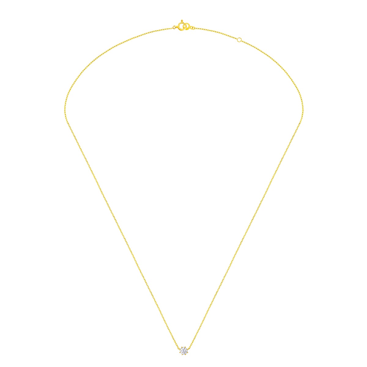 solitaire roundnecklace (0.15 ct)