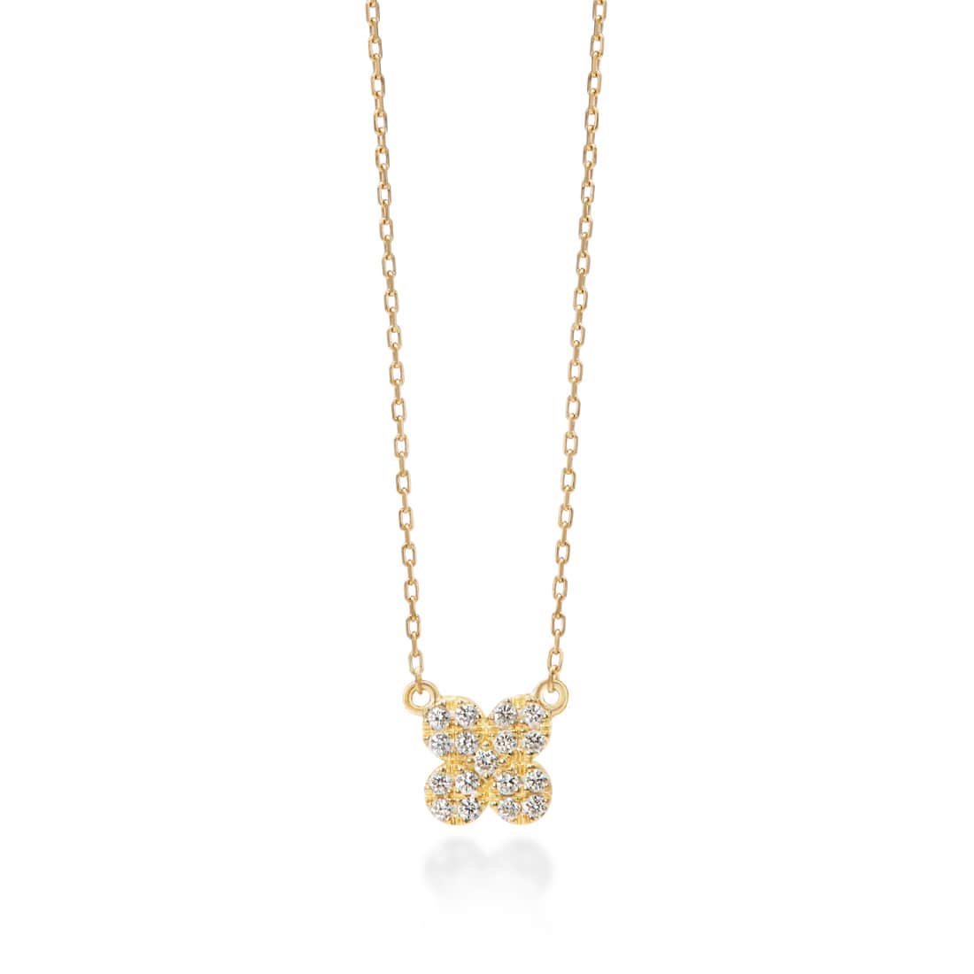 petal pavé necklace