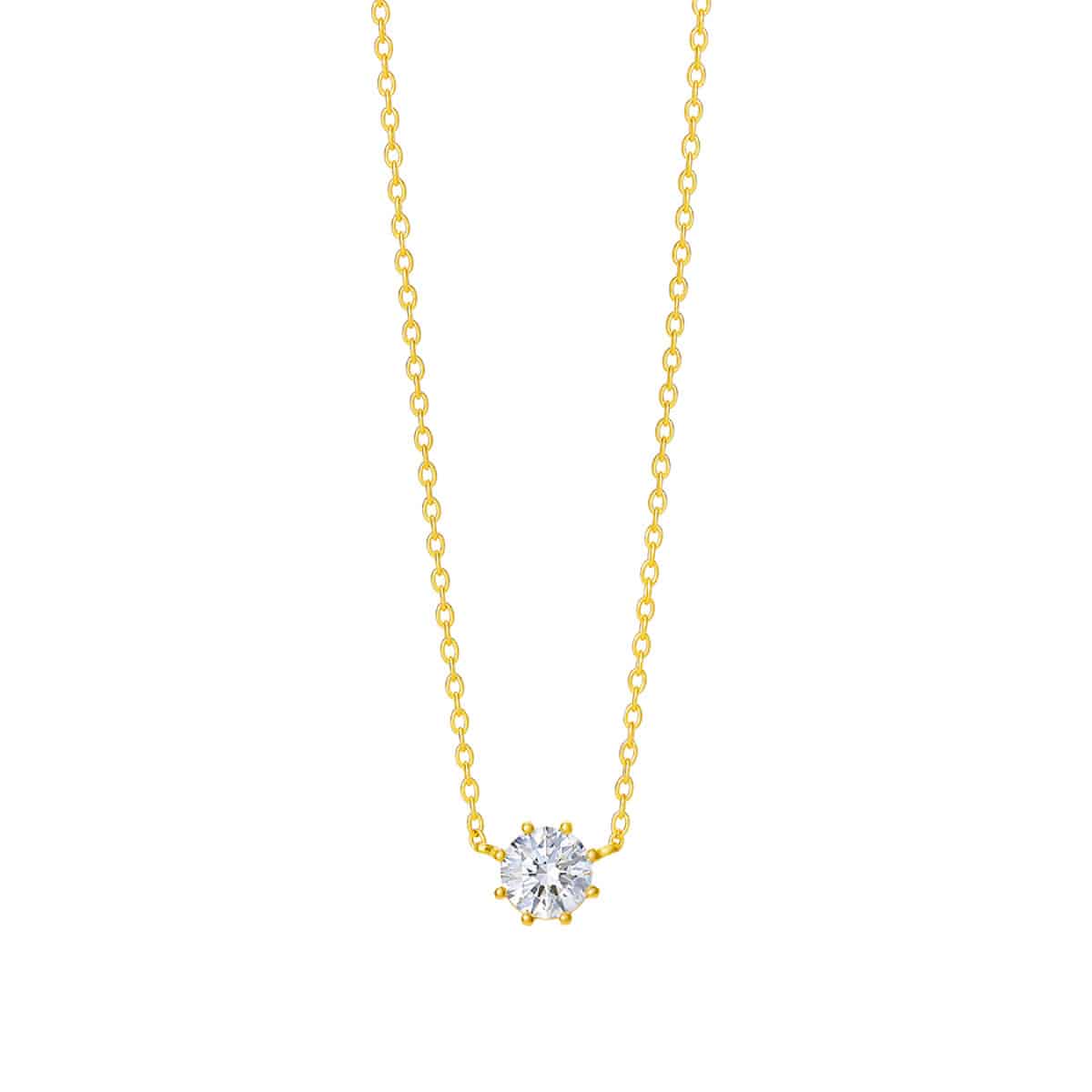 solitaire round necklace (0.25 ct)