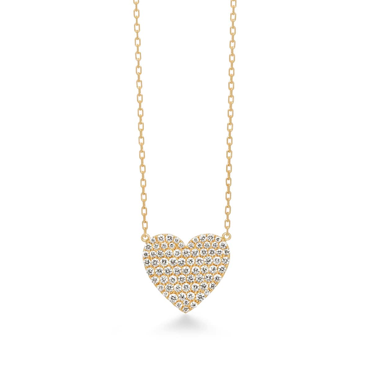 heart pavé moyenne necklace