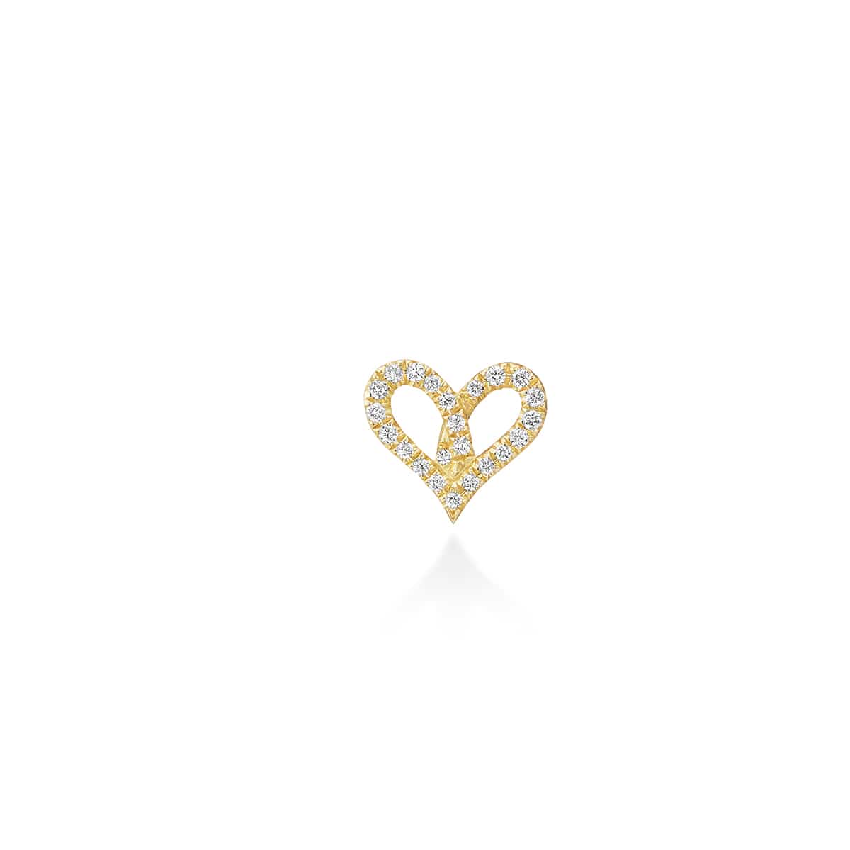 fil rouge heart earring diamonds
