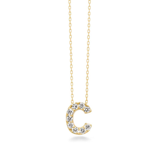 première étoile initial necklace C