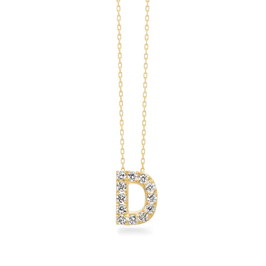 première étoile initial necklace D