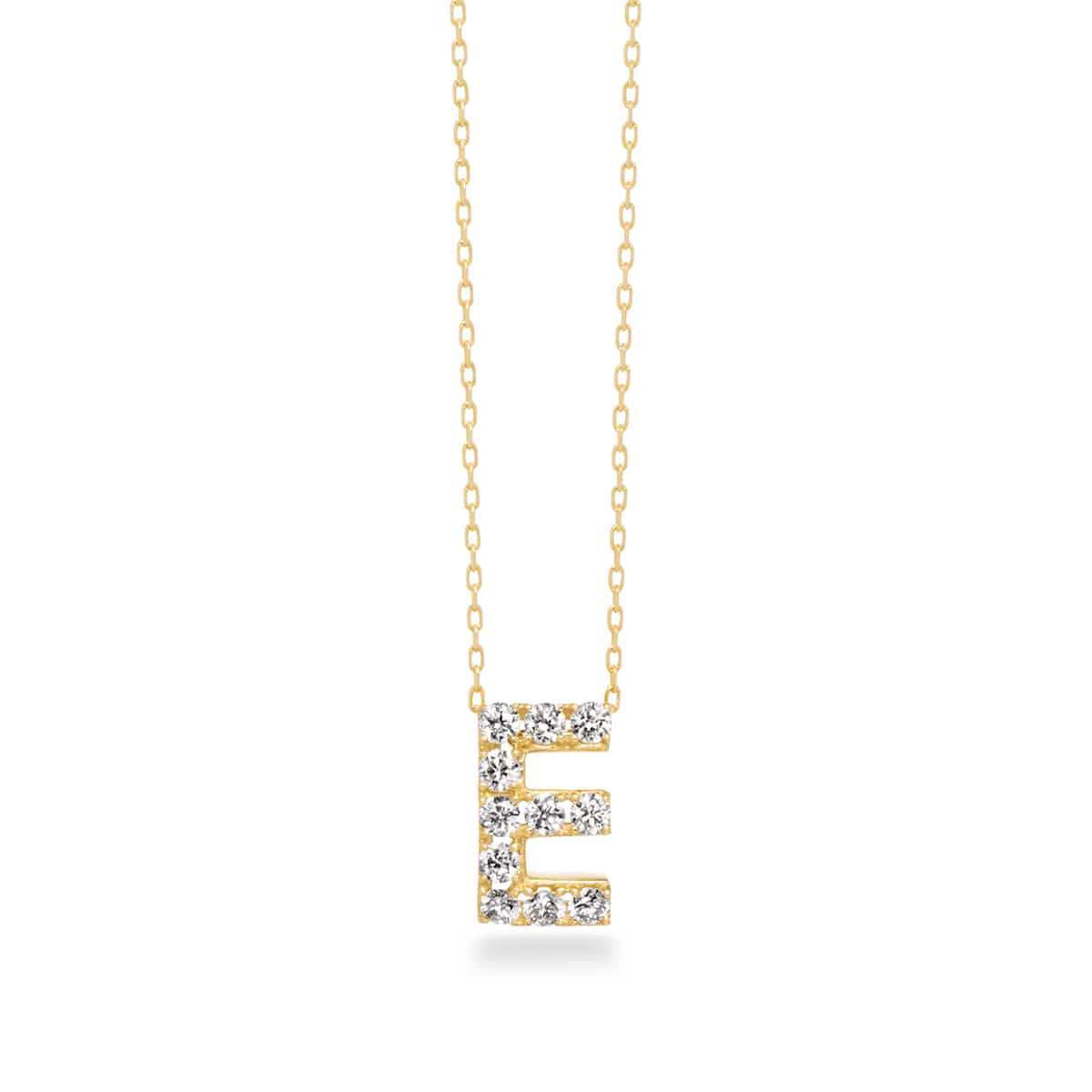 première étoile initial necklace E