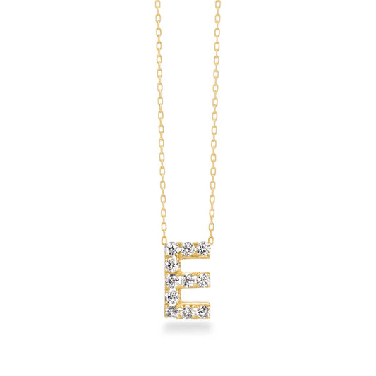 première étoile initial necklace E