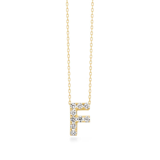 première étoile initial necklace F