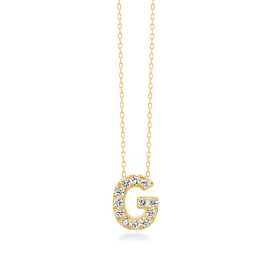 première étoile initial necklace G