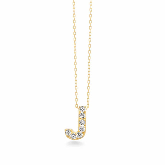 première étoile initial necklace J