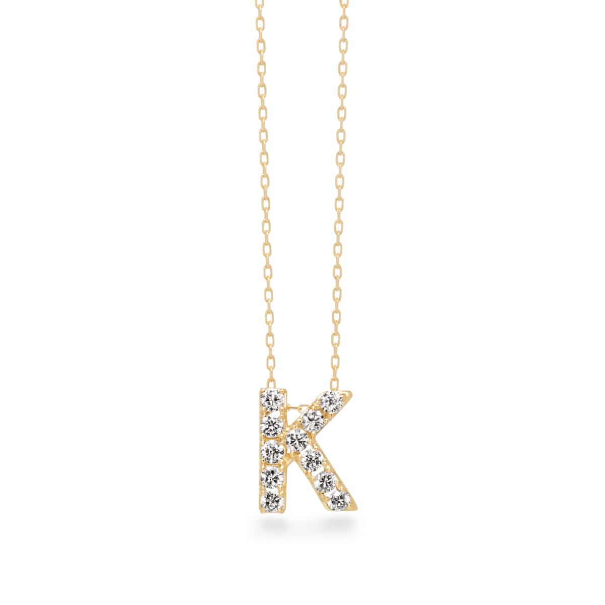 première étoile initial necklace K