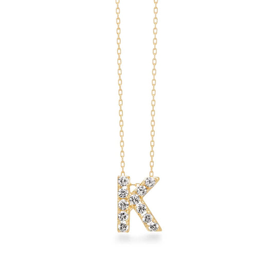première étoile initial necklace K