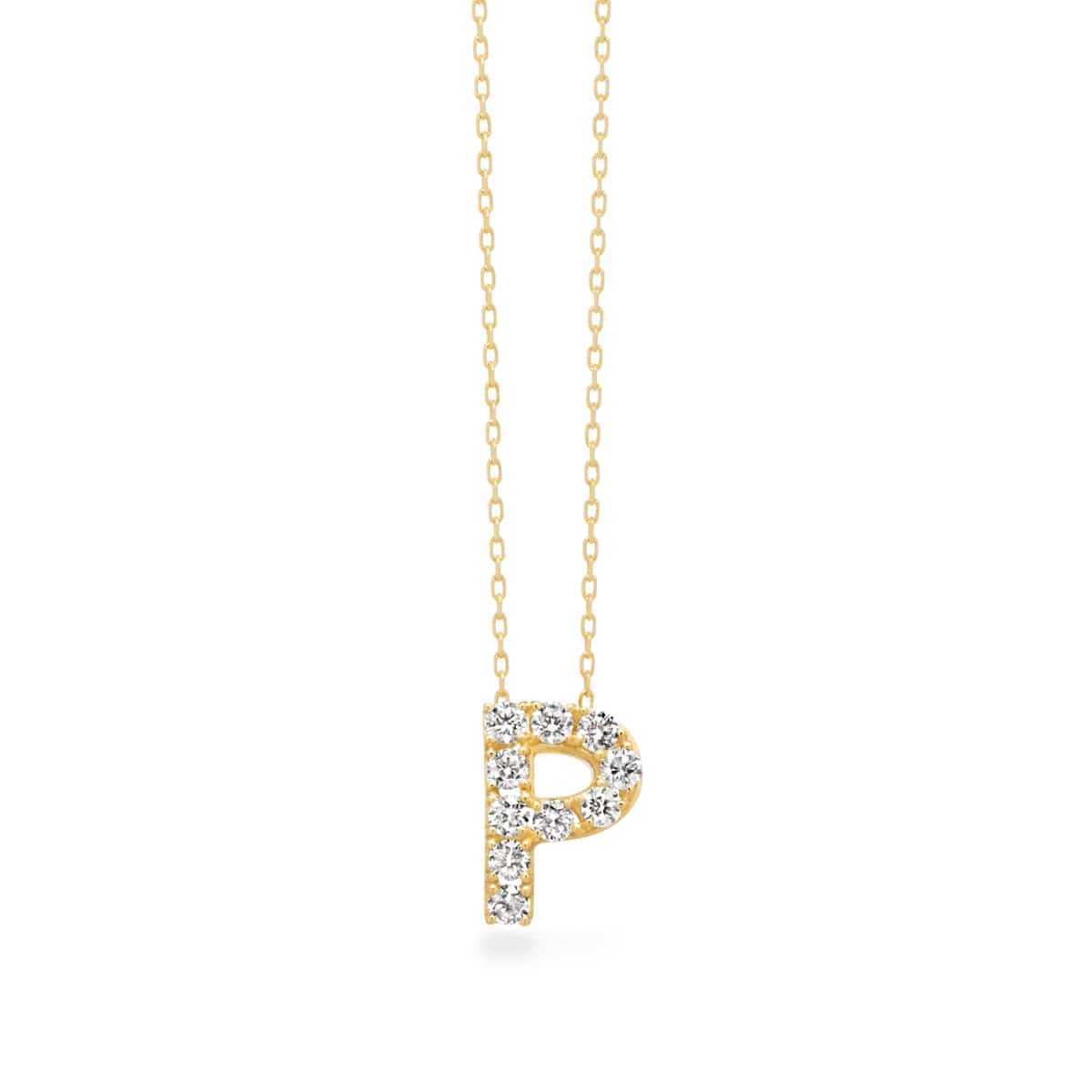 première étoile initial necklace P