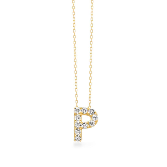 première étoile initial necklace P