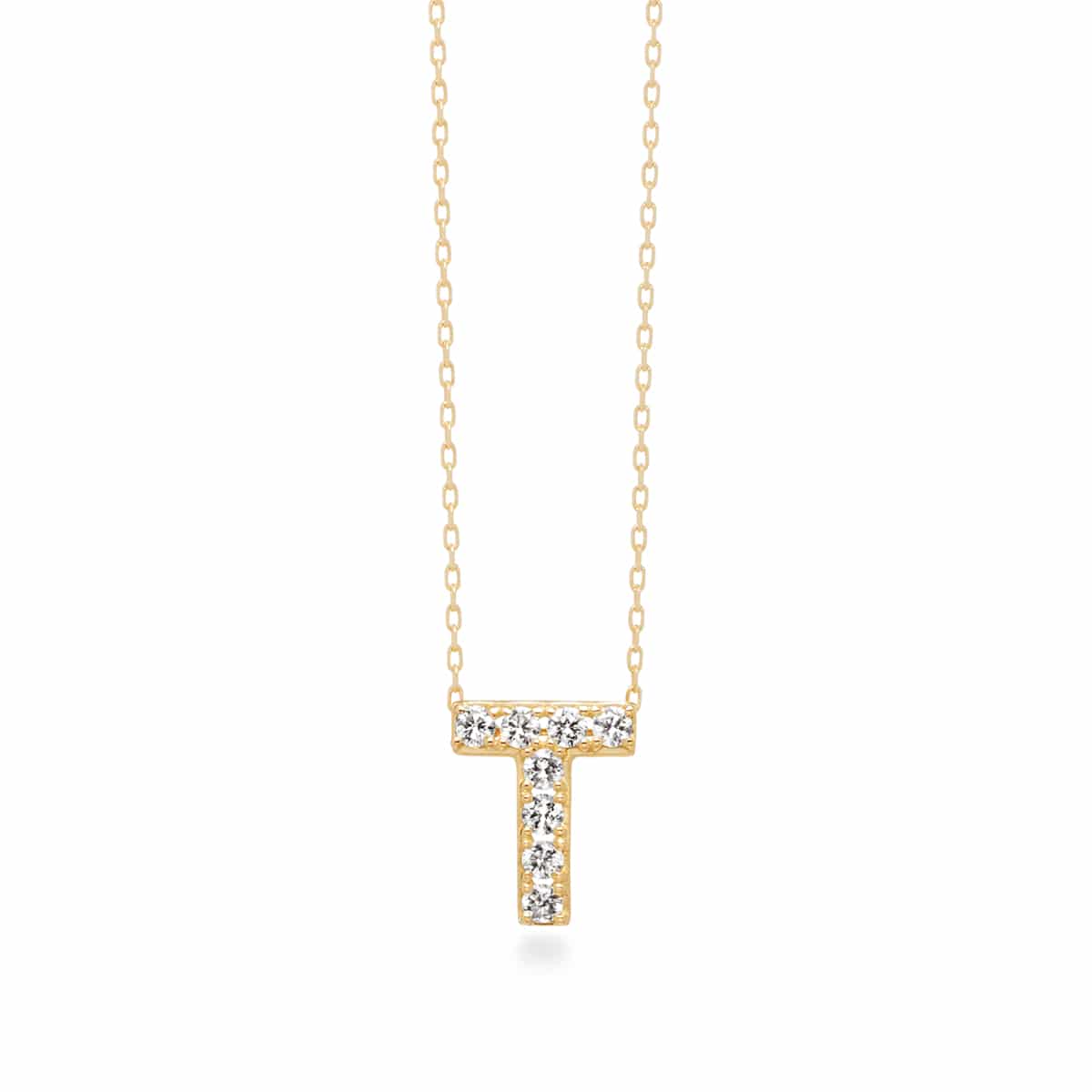 première étoile initial necklace T