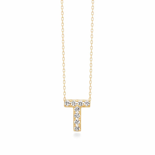 première étoile initial necklace T