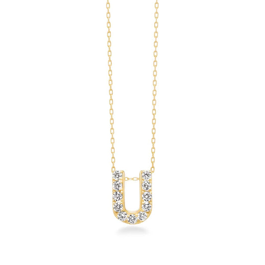 première étoile initial necklace U