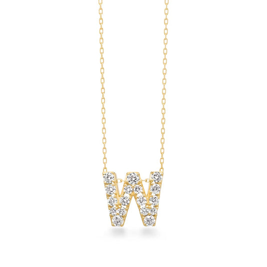 première étoile initial necklace W