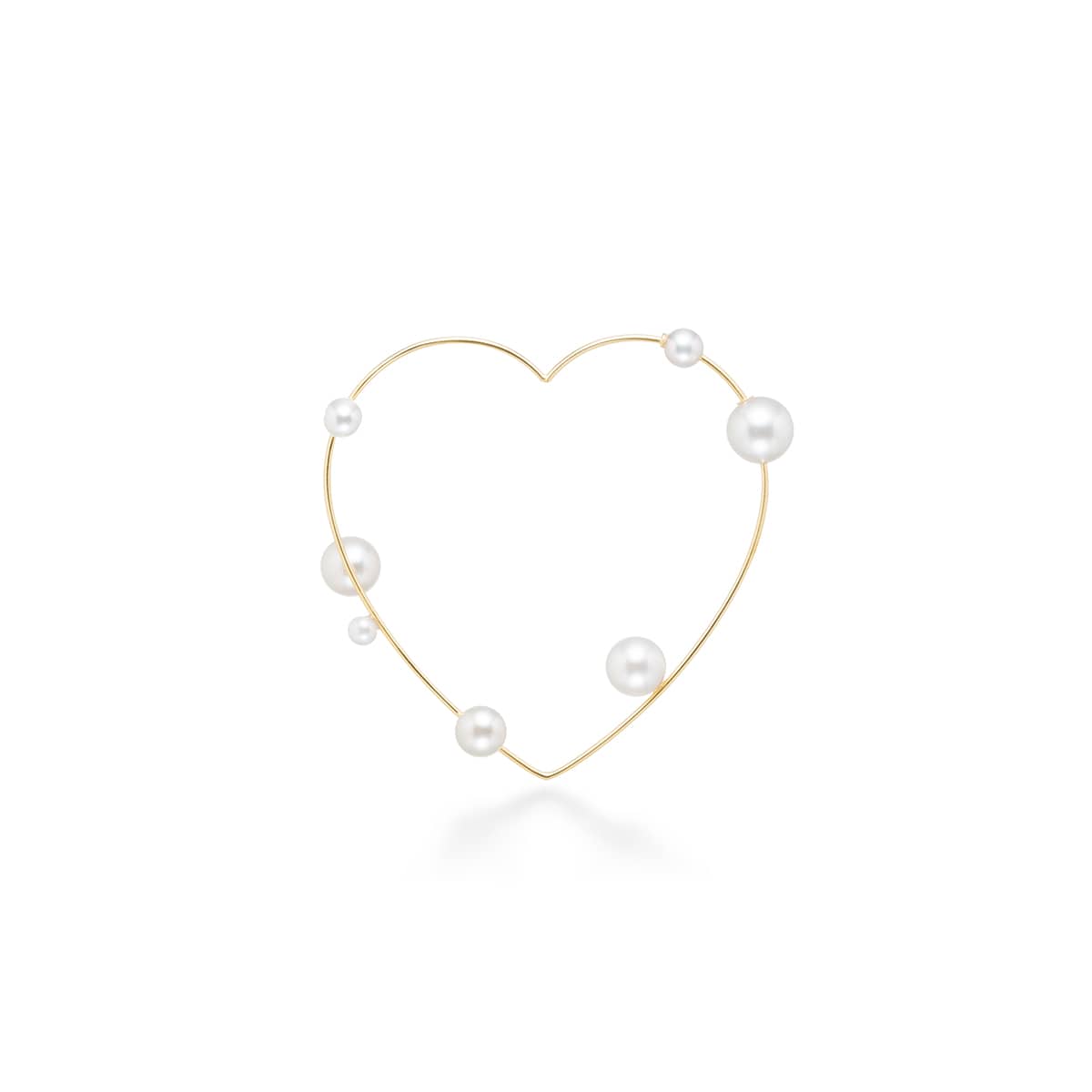 bubble hoop heart earring