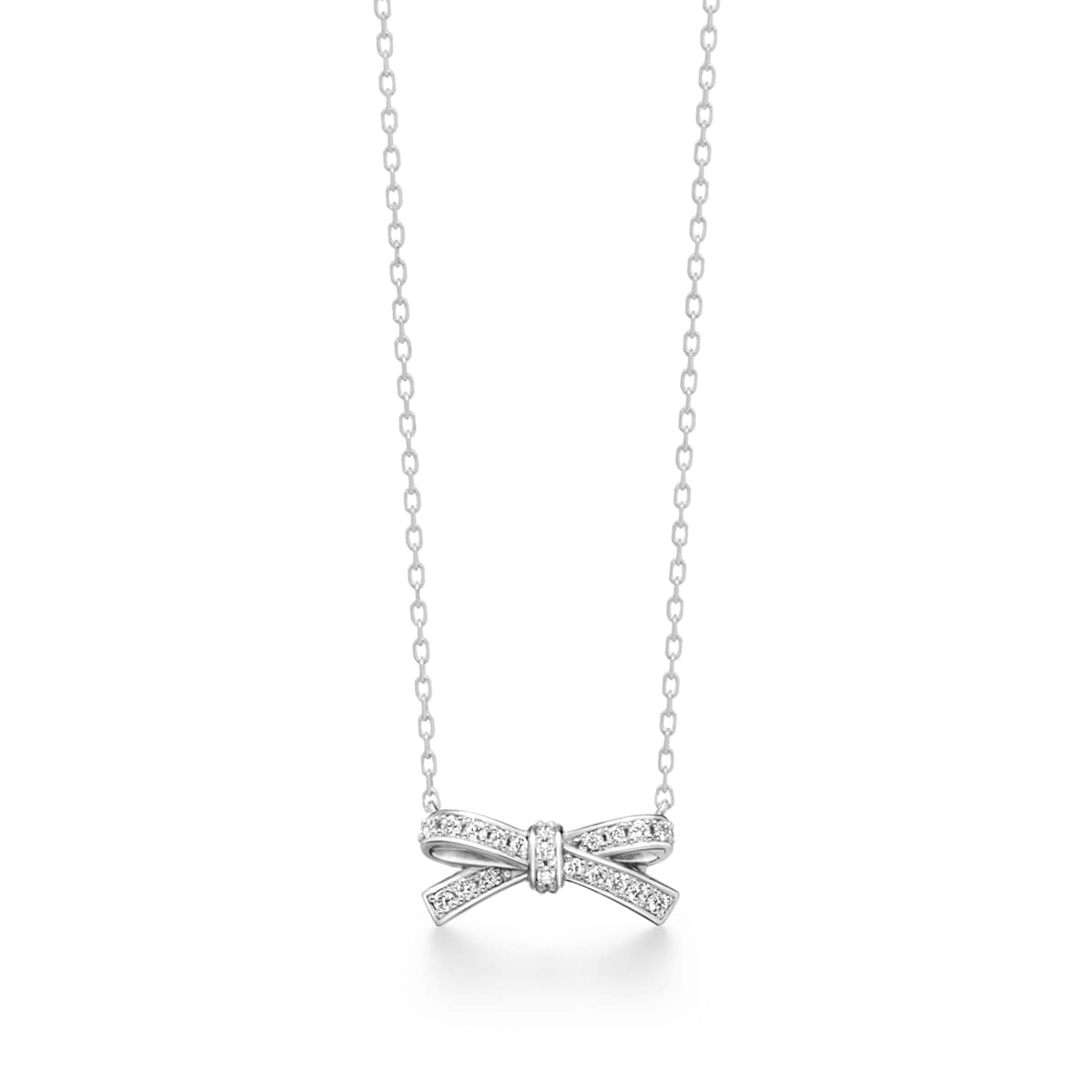 petit ruban diamond necklace
