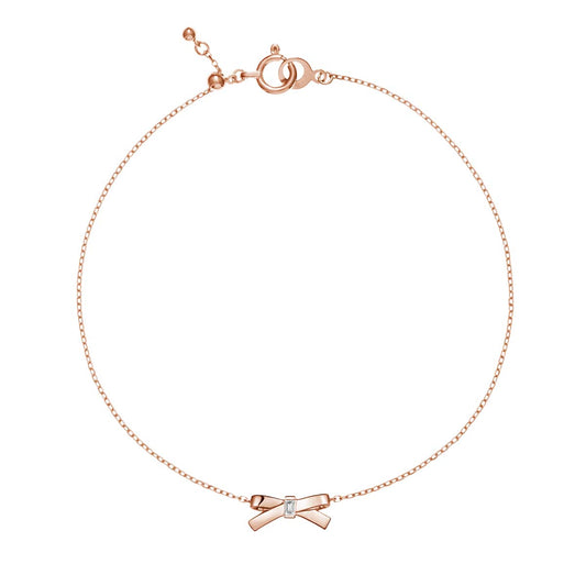 petit ruban rose bracelet