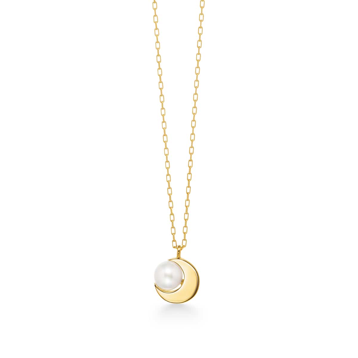 crescent pearl necklace