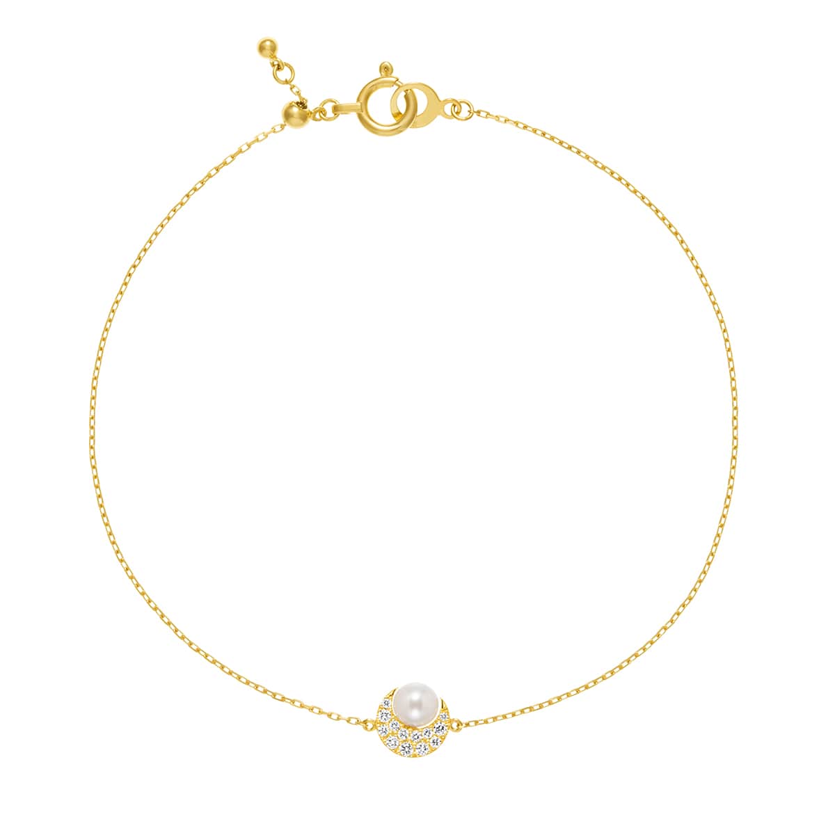 crescent pearl pavé bracelet