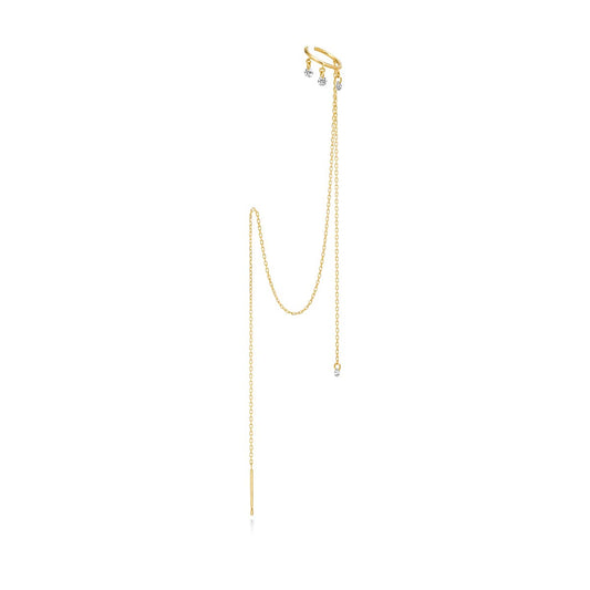 ビンドゥチェーンダイヤモンド ピアス