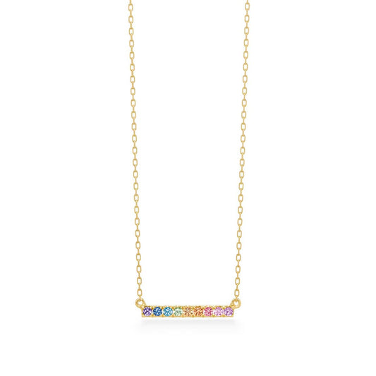 tina short necklace (rainbow)