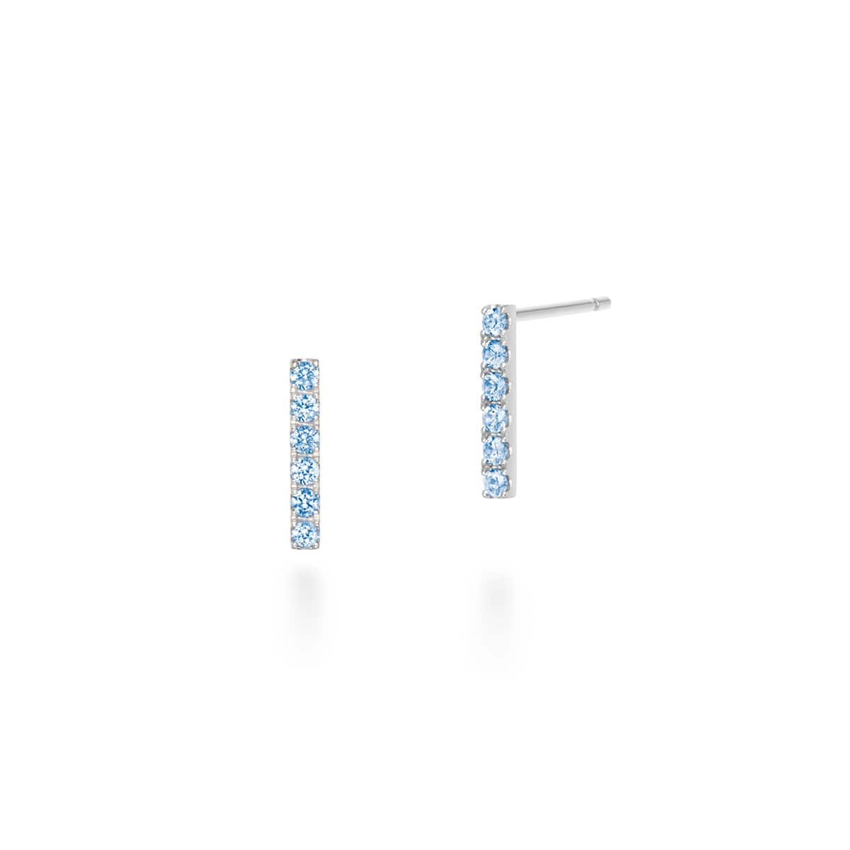 tina line short earrings (blue sapphire)
