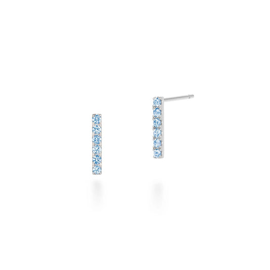 tina line short earrings (blue sapphire)