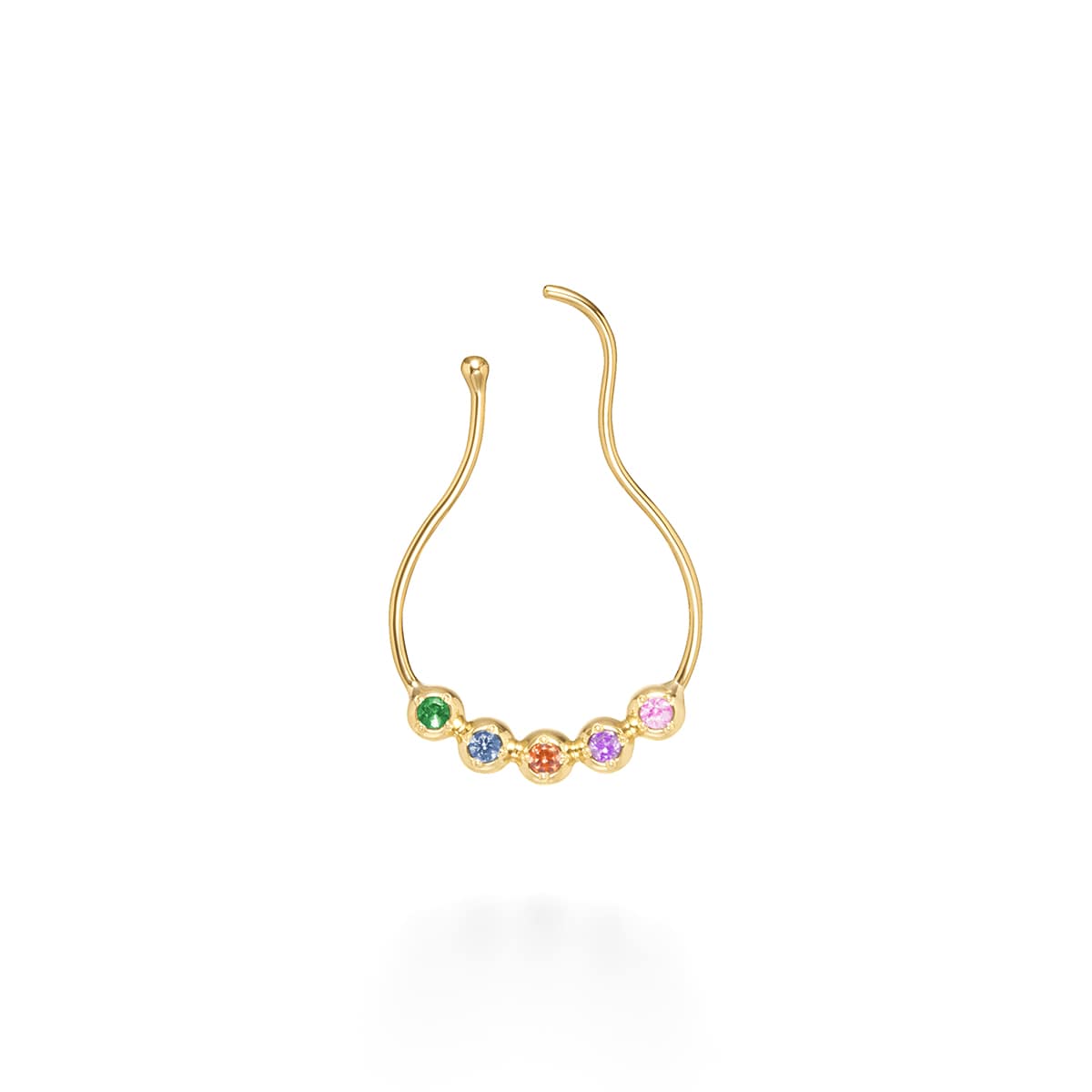 filament multi color stone earring