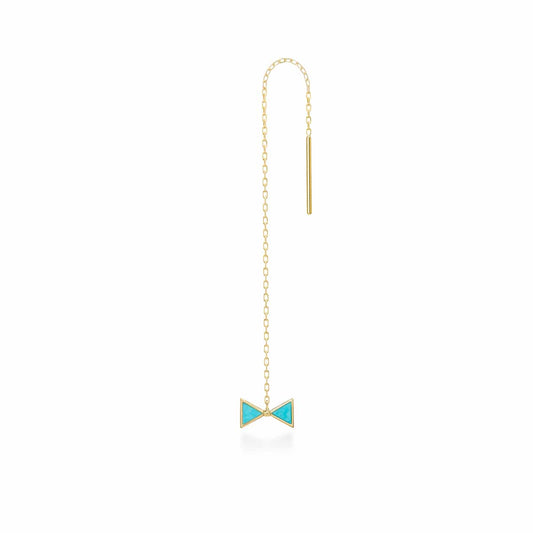 cerf-volant color chain earring (blue)